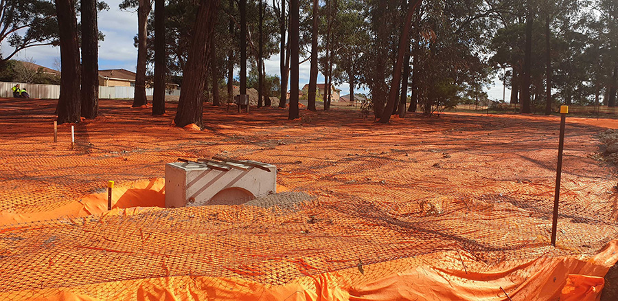 orange geotextile