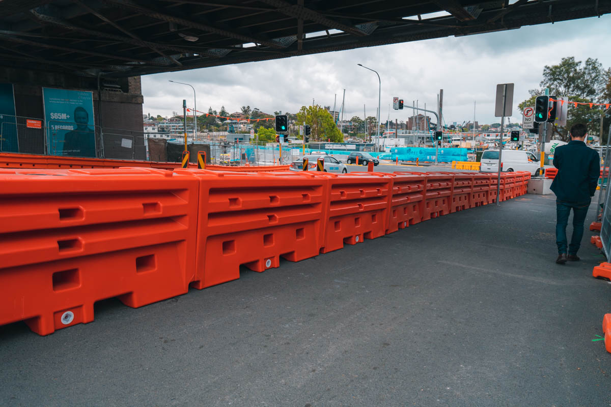 plastic barriers