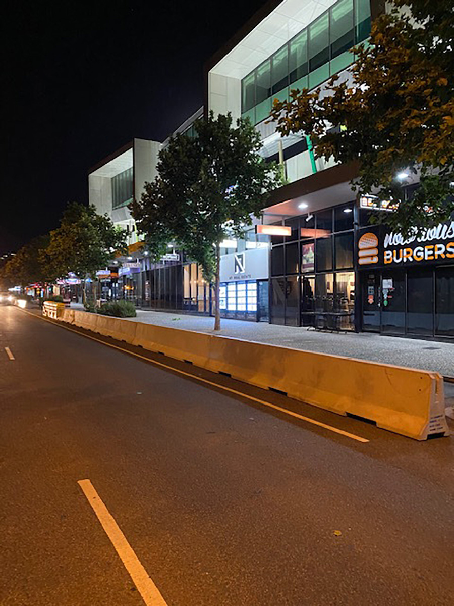 concrete road barriers