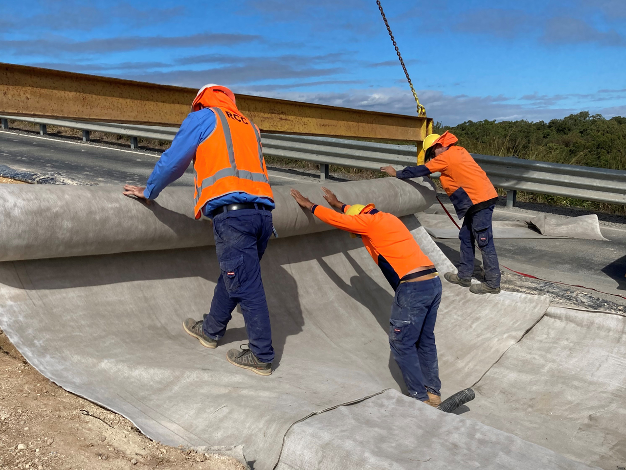 concrete matting installation