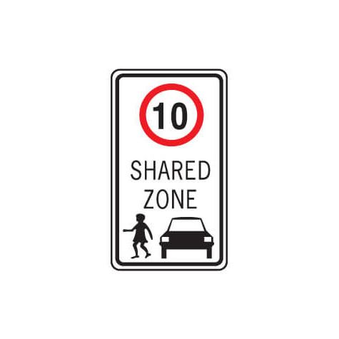 shared zone sign