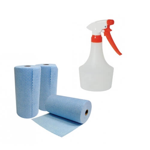 Spray Bottles & Wipes - 450 mm