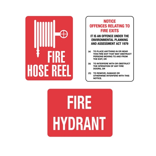 Fire & Flammable Signs - Self-Adhesive Vinyl