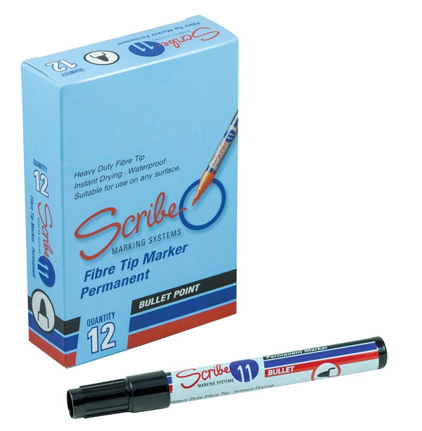 Permanent Markers - 12 Pack Black Marker Pens