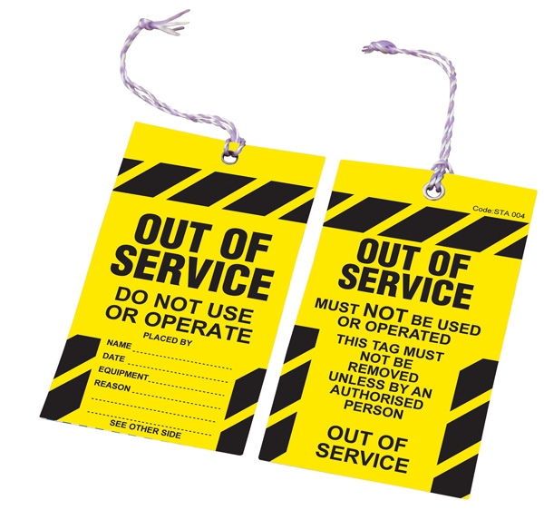 Safety Tag - Safety Tag Caution 100/Pack