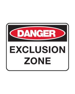 Danger Exclusion Zone 600 x 450 mm Poly