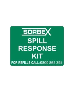 First Aid Emergency Sign - Sobex Spill Response Kit 450 x 300mm Poly