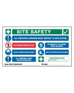 Corporate Site Safety Multi Sign 1200 x 900 mm Poly
