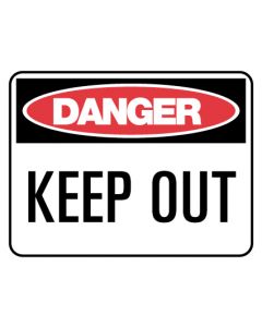 DANGER KEEP OUT 600 x 450mm safety sign