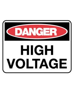 Danger Sign - High Voltage 600 x 450mm Metal