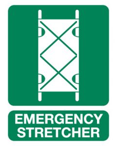 First Aid Sign - Emergency Stretcher 600 x 450mm Poly