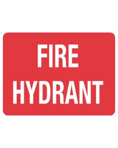 Fire Sign - Fire Hydrant 600 x 450 mm Poly