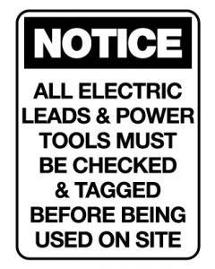 Notice Sign - Notice All Electric Leads - Metal