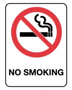Prohibition Sign - No Smoking 300 x 225 mm Metal