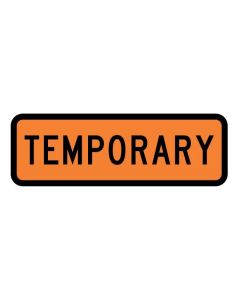 Temporary Advisory Sign For Road Works