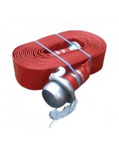 Red layflat hose kit with Bauer fittings