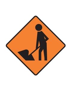 Temporary Worker Sign 750 x 750mm