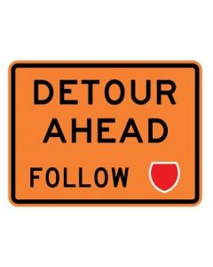 Detour Ahead Follow (Shield) 1000X750