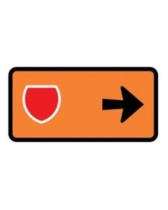 Direction Indicator - Turn Right (Shield) 900 x 450mm