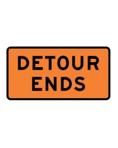 Temporary Warning Sign Detour Ends