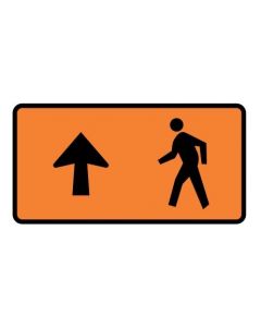 Pedestrian Direction - Straight Left Hand
