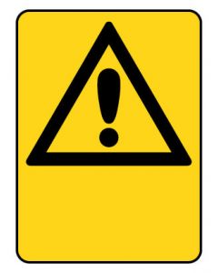 Warning Sign - Exclamation Triangle Blank 300 x 225mm Poly