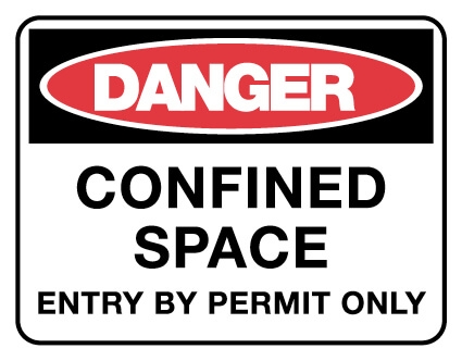 Danger Confined Space Entry By Permit Only 