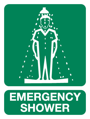 First Aid Shower Sign First Aid Sign - Emergency Shower 600 x 450 mm Poly | Jaybro