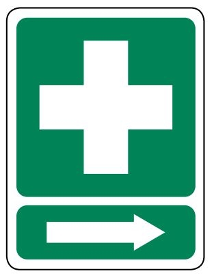 First Aid R 600 x 450mm Poly