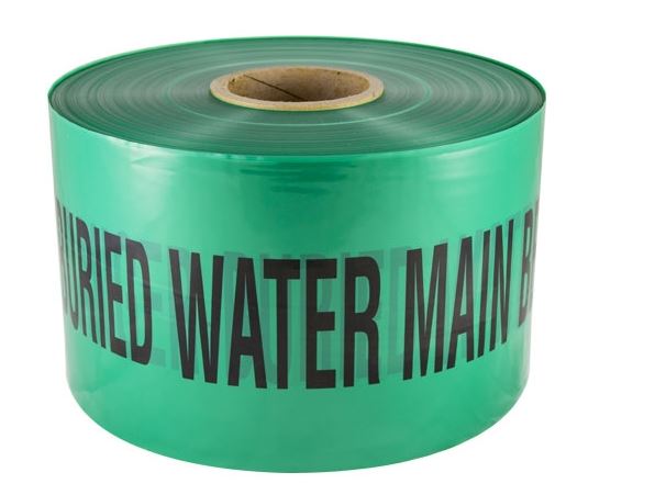 Mains Marker Tape Non-Detectable Green (Water Main)