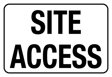 Information Sign - Site Access 600 x 450mm Poly
