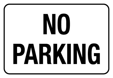 Information Sign - No Parking 600 x 450mm Poly