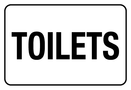 Information Sign - Toilets 600 x 450mm Poly