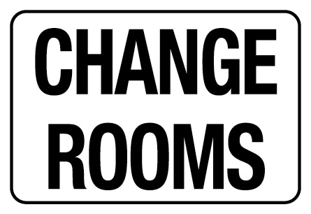 Information Sign - Change Rooms 600 x 450 mm Poly