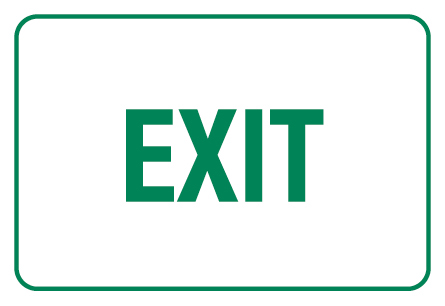 Information Sign - Exit 600 x 450 mm Poly