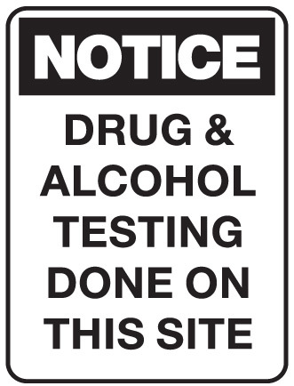 Drug Alcohol Testing Done 600 x 450mm Metal
