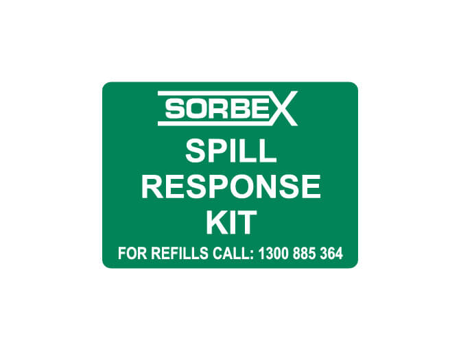 First Aid Emergency Sign - Sobex Spill Response Kit 300 x 225 mm Poly