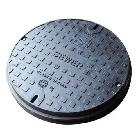 600mm Dia Class D Solid Top Sewer Cover
and Frame No Bolt