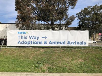 Wayfinding signage and banners for RSPCA
